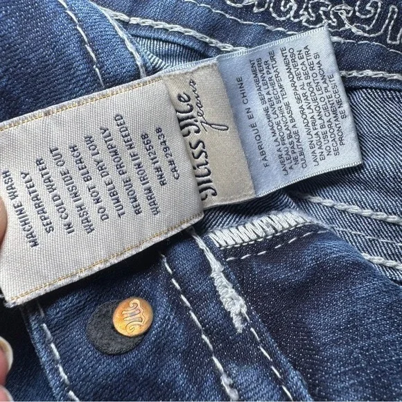 Miss Me Mid-Rise Boot Cut‎ Denim Blue Jeans - Picture 10 of 11